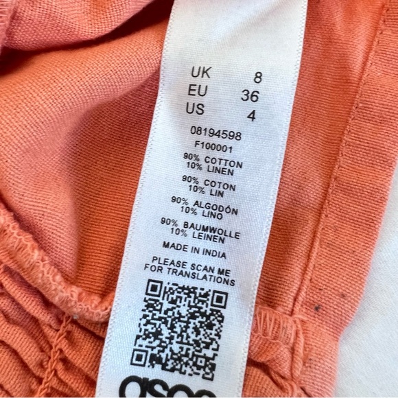 Asos Neon Top with Shirring in Linen - Picture 5 of 8